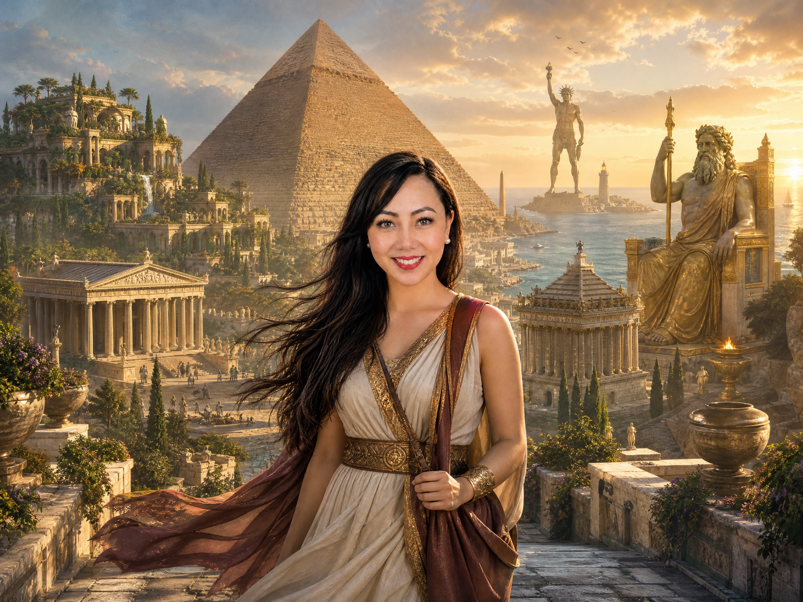 Cinematic Seven Wonders of the Ancient World montage from Mellisa Time Traveler