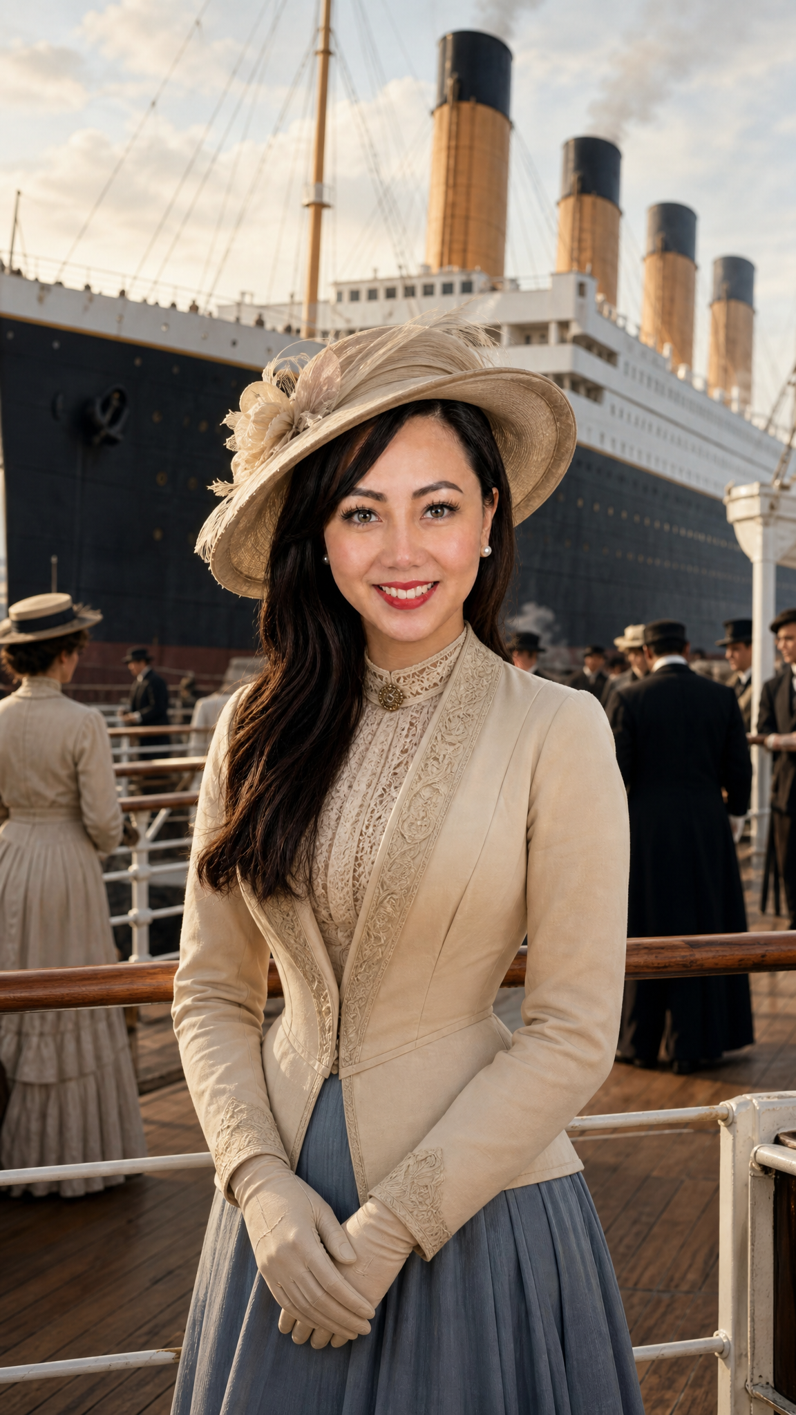 Mellisa experiencing the atmosphere aboard Titanic during its final voyage.